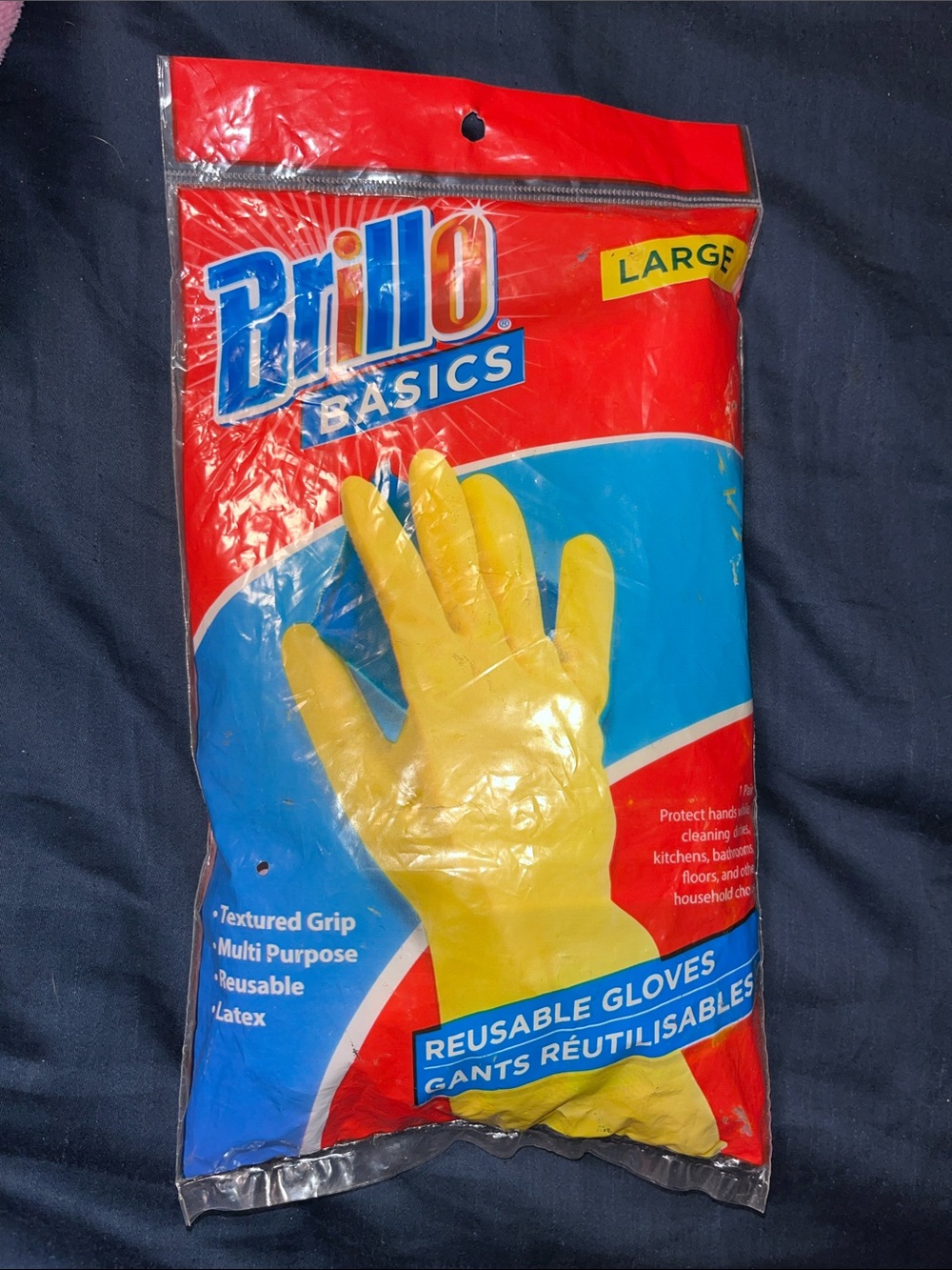 Brillo Large Yellow Reusable Latex Gloves